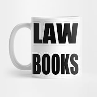 "Law Books" Text Typography Mug